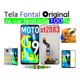 Tela Frontal Original G9 Play (xt2083)+película 3d+cola+capa
