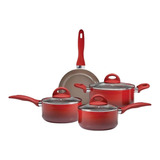 Jogo De Panelas Ceramic Life Brinox 4 Pecas - Vermelho