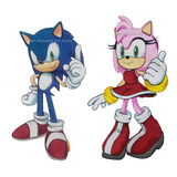 Sonic Y Amy Rose. Figuras De Foamy/goma Eva. Mide 90 Cm