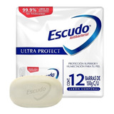 Escudo Ultra Protect Jabón En Barra 12 Pzas De 150 G