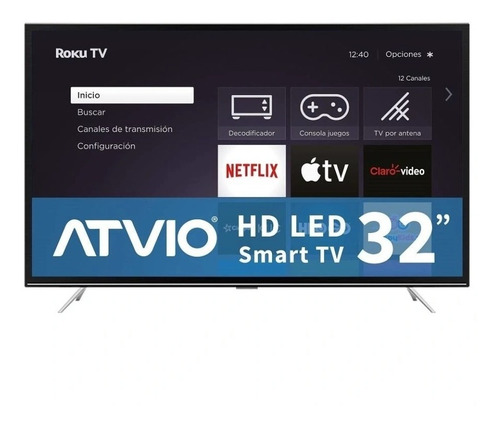 Pantalla 32 Smarttv Atvio Atv-32smr Negro