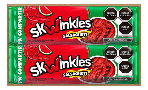Skwinkles Salsagheti Dulces Sandía 6 Piezas De 70g - 420g