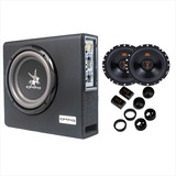 Caixa Mini Slim Amplificada 350w Corzus + Kit 2 Vias Jbl