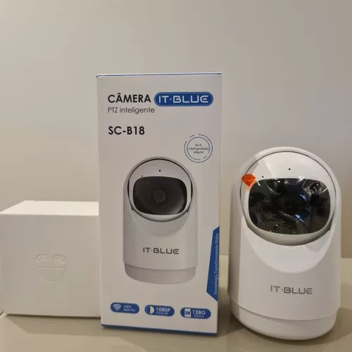Camera Ip Wifi Itblue Ptz Inteligente App 1080p Sc-b18 Cor Branco