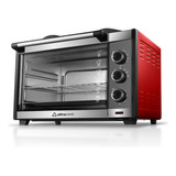 Horno Eléctrico Ultracomb 45 Lts Rojo Doble Anafe Uc-45acn