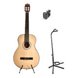 Violão Land Nylon Natural Ln-39  Suporte  Chão  Afinador 141