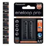 12 Pilhas Recarregaveis Eneloop Pro Aa 2a Panasonic 6 Cart