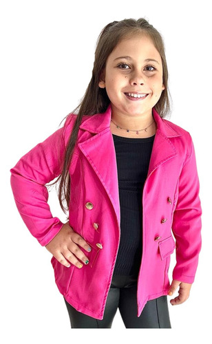 Casaco Feminino Infantil Blazer Alfaiataria Menina Modinha