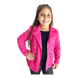 Casaco Feminino Infantil Blazer Alfaiataria Menina Modinha