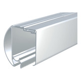 Trilho Aluminio Box Vidro 8mm 1 Metro Inferior E Superior