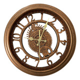 Reloj De Pared Rústico De 11 Pulgadas Con Cobre Antiguo