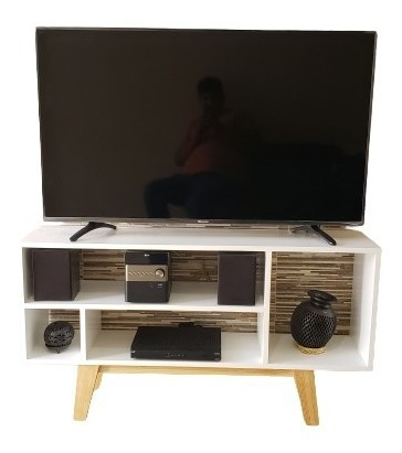 Mueble Nórdico Escandinavo Modular 1.22 Cm Mesa Tv Auxiliar.