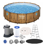 Piscina Estruturada 19.480l +capa + Escada + Filtro Bestway