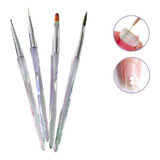 Pinceles Profesionales Para Acrilico Gel +liner + 1 Puntero 