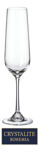 Copa Cristal Bohemia X6 Champagne Crystalite Strix