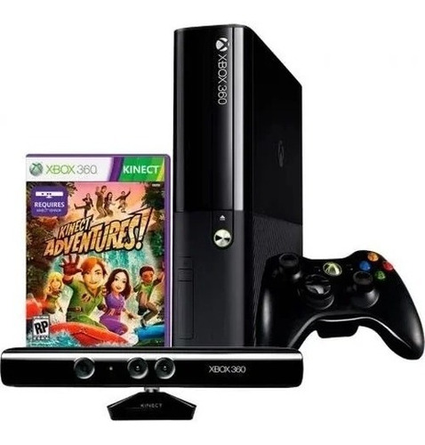 Xbox 360 Slim C/ Kinect + 2 Controles S/ Fio