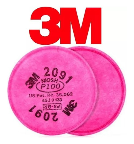 Filtro De Particulas 3m Modelo P100. Contiene 2 Filtros