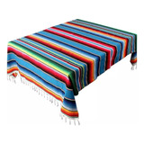 Mantel De Fiesta Sarape Rainbow De Estilo Mexicano