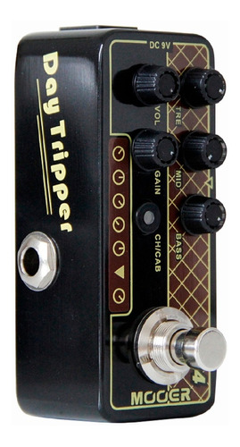 Pedal Para Guitarra Mooer Pre Amp Day Tripper M004 Cor Preto