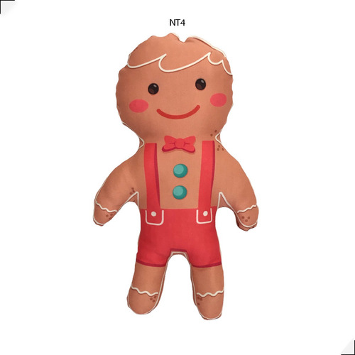 Almofada Biscoito Gingerbread De Natal Decorativa 