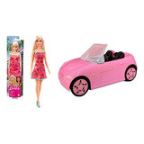 Combo Barbie Auto Fashion 710 + Muñeca T7439 Original Mattel