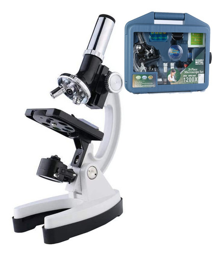 Set Microscopio 1200x + Kit Accesorios - Maletín