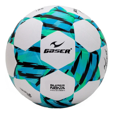 Balón Futbol Modelo Super Nova Laminado Mate Gaser... Color Azul con verde | MercadoLibre