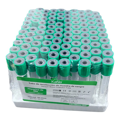 Tubo Verde Con Heparina De Litio Tipo Vacutainer | Envío gratis