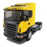 Cavalo Mecânico Miniatura Scania Toco R470 Coleção 1:32 Cor Amarelo