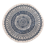 Alfombra De Área Redonda Chic Tapiz Estilo Boho Mandala