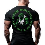 Playera Bodybuilding Lagarto/ Unisex / Corte Regular 