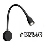  Velador Pared Flexible Blanco O Negro Led Pack 2 Unidades