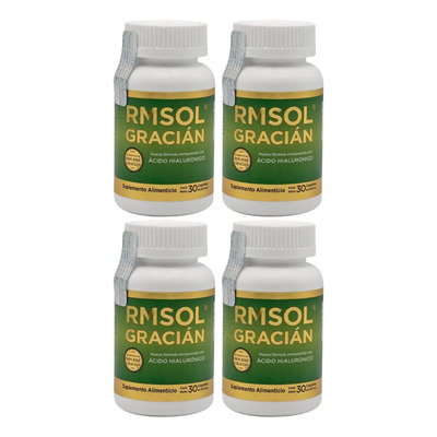 X4 Rmsol Gracián 4 Frascos 120 Tomas Sin Sabor Natural | Envío gratis