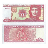 Grr- Billete De Cuba 3 Pesos 2004-2006, Che Guevara