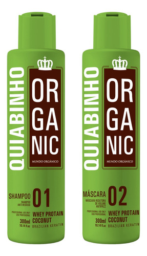 Shampoo + Escova Progressiva Quiabo 300ml Organica 0% 
