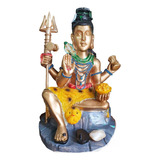 Estátua Imagem  Shiva Resina Decoração +incensário Ganesha 