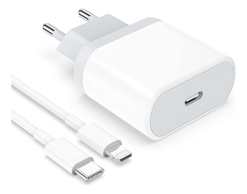 Cargador 25w iPhone + Usb Tipo C A Lightning Carga Rapida