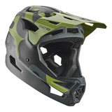 Casco Bicicleta Integral Sevenidp Verde Y Camuflado M Calida