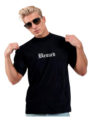 Camiseta Abençoado Oversized Streetwear Trap  P Ao G4