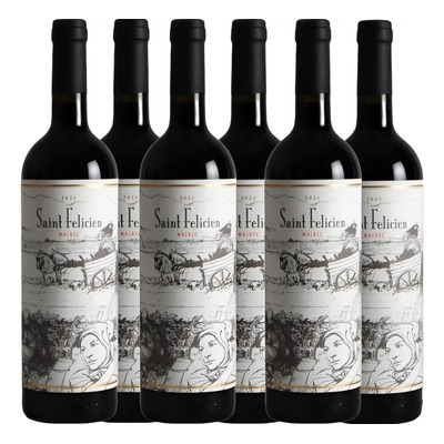 Vino Tinto Saint Felicien Malbec 750ml Pack X6 | Envío gratis