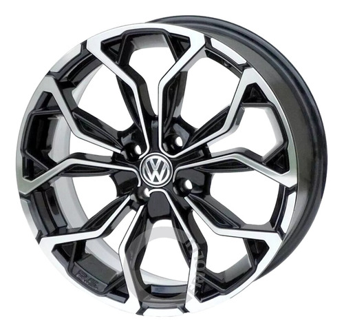 Jogo De Rodas Volkswagen Aro 16 4x100 Voyage Saveiro Gol Cor Preto Diamante