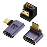 Adaptador Hdmi A Mini En Ángulo Izquierdo De 90 Grados (paqu