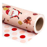 Wrapaholic Papel De Regalo Reversible De Navidad, Mini Rollo