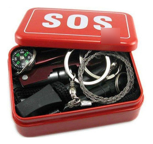 Kit Tactico Sos Emergencias Box Metal Rescate Survival Scout