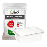 Kit Potes Descartáveis Marmita Freezer Microondas 1l 24un