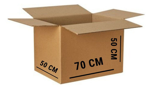 Caja Cartón Embalaje 70x50x50 Mudanza Simple X50 Unidades
