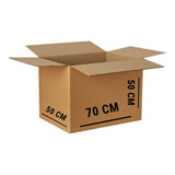 Caja Cartón Embalaje 70x50x50 Mudanza Simple X50 Unidades