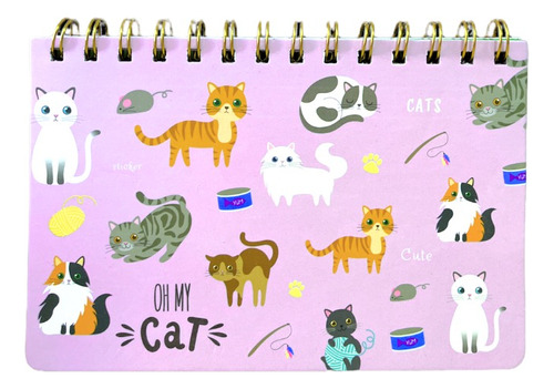 Planner Semanal Planificador Diario Diseño Gatitos Kawaii