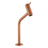 Torneira Para Cuba Link 45° Baixa Lavabo Redonda Rose Gold