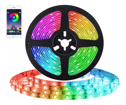 Tira Led Rgb Bluetooth 5mts 5050 